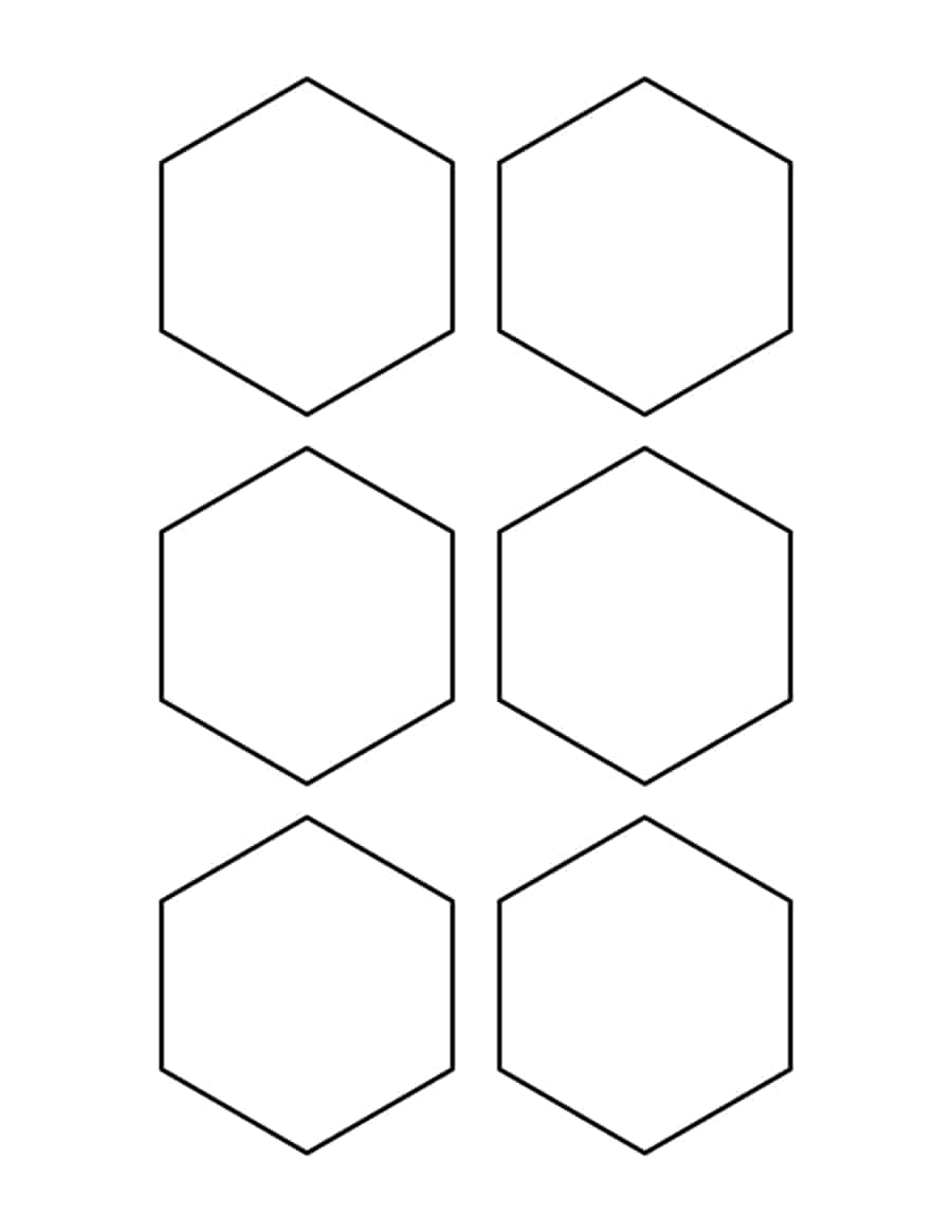 3 Inch Hexagon Tracing Shape Pdf Free Vectors